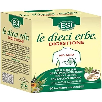 

ESI Le Dieci Erbe пищеварительный бескислотный интегратор 60 капсул Esi Spa