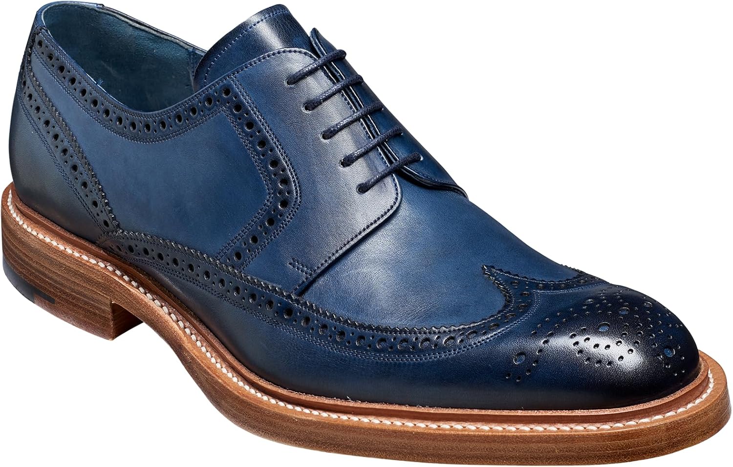 

Мужские классические оксфорды Barker Bailey с ручной работой из кожи - вечная элегантность и превосходное мастерство - для официального и делового стиля, темно-синий