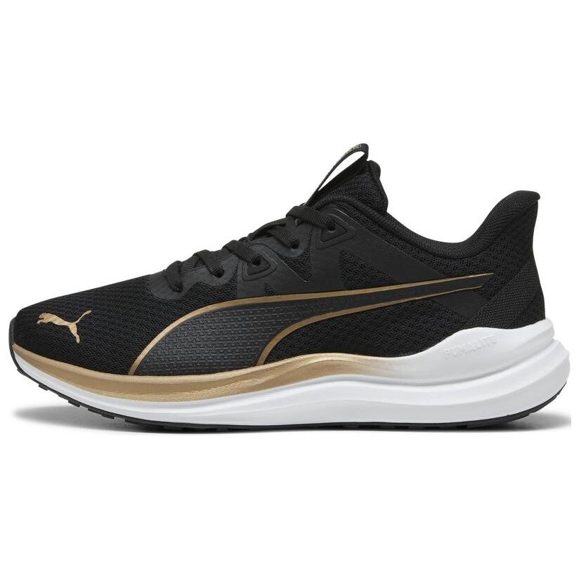 

Кроссовки Reflect Lite для бега унисекс с низким верхом, черные/золотые Puma