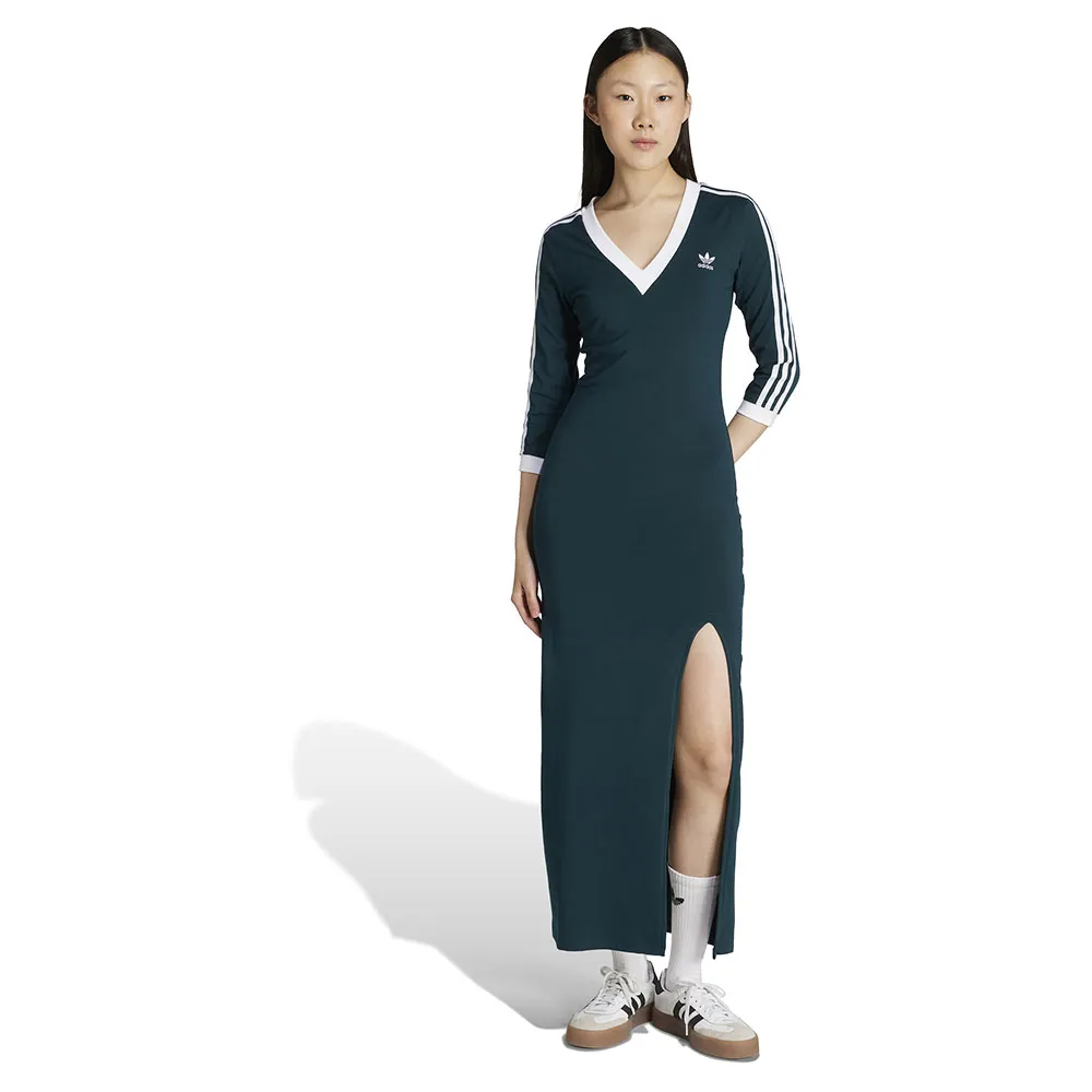 

Платье adidas Originals Adicolor Classics 3 Stripes Maxi, зеленый