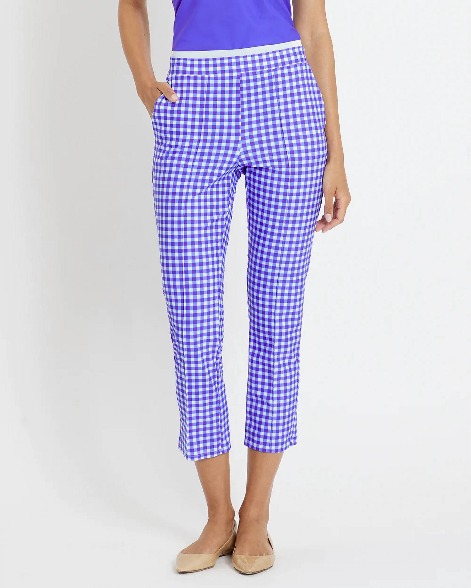 

Брюки Tobi Gingham в цвете Iris JUDE CONNALLY
