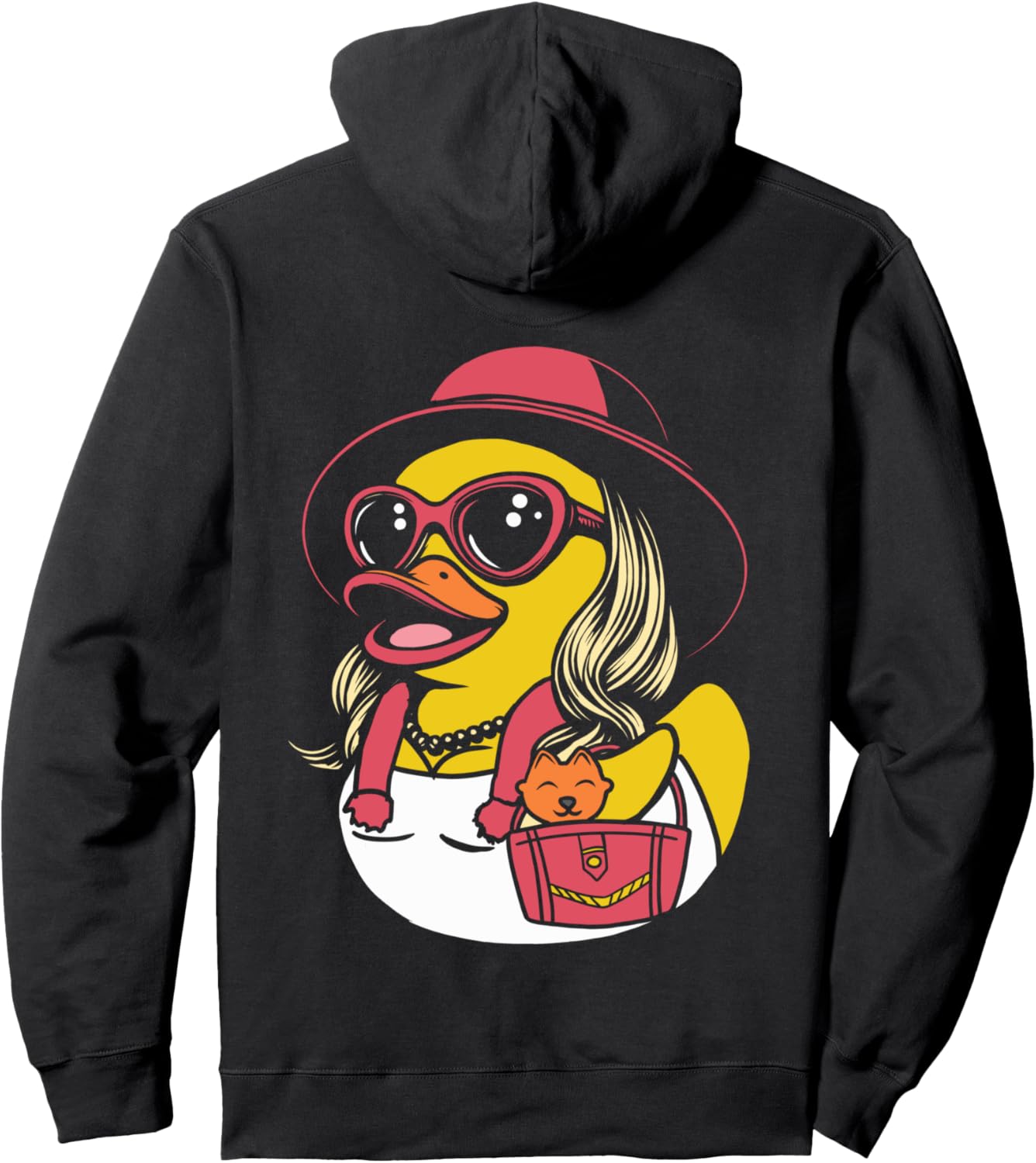 

Модная резиновая уточка, уточка для покупок, модный стиль, худи Stylish Duck Fashion Rubber Ducky Couture, черный