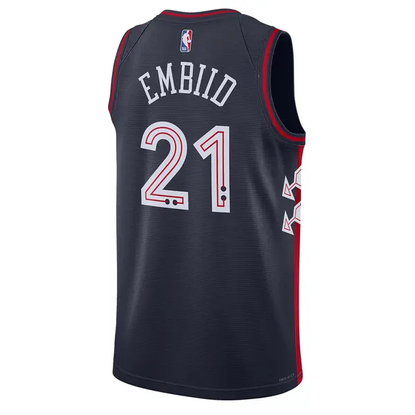 Майка Nike Dri-FIT NBA Swingman Jersey 2023/24 City Edition 'Philadelphia 76ers Joel Embiid', синий — фото 2