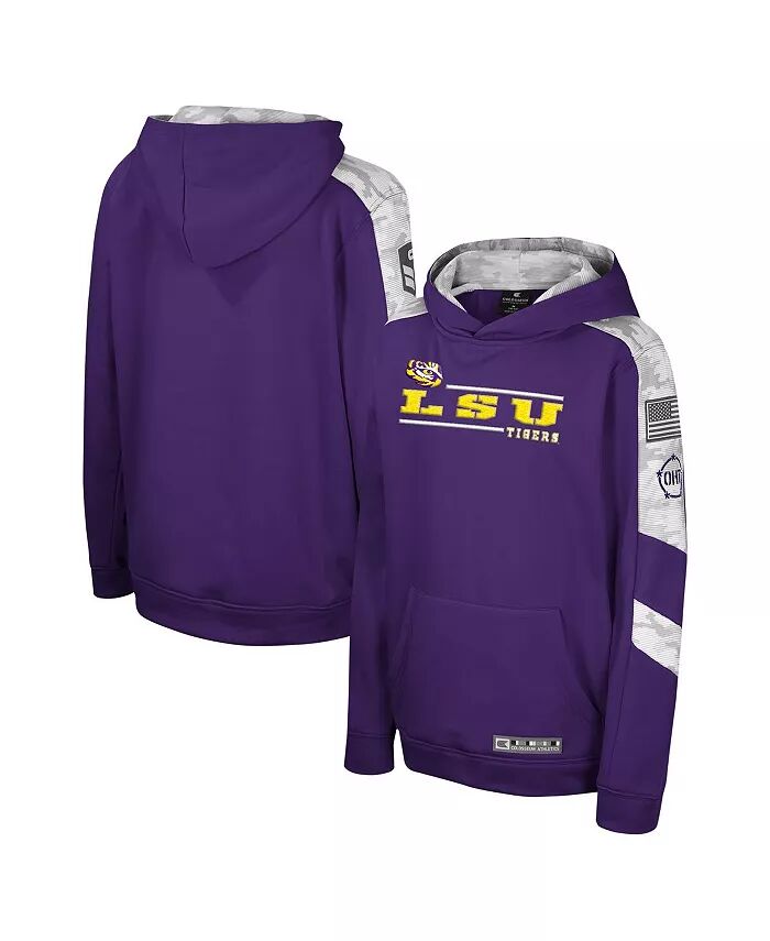 

Толстовка с капюшоном Big Boys Purple LSU Tigers OHT в стиле милитари Cyclone Digital Camo Colosseum