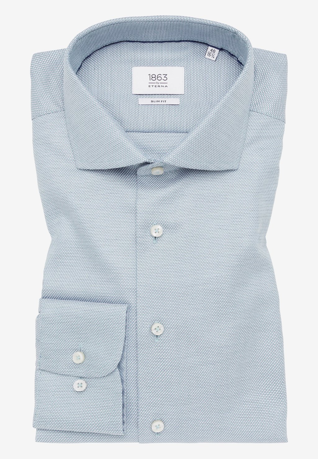 

Официальная рубашка SLIM FIT Eterna, светло-голубой деним