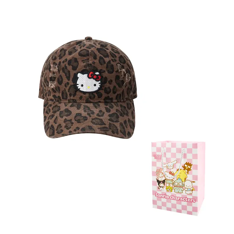 

Sanrio Хлопковая бейсболка Hello Kitty унисекс, Hello Kitty Leopard Print Baseball Cap