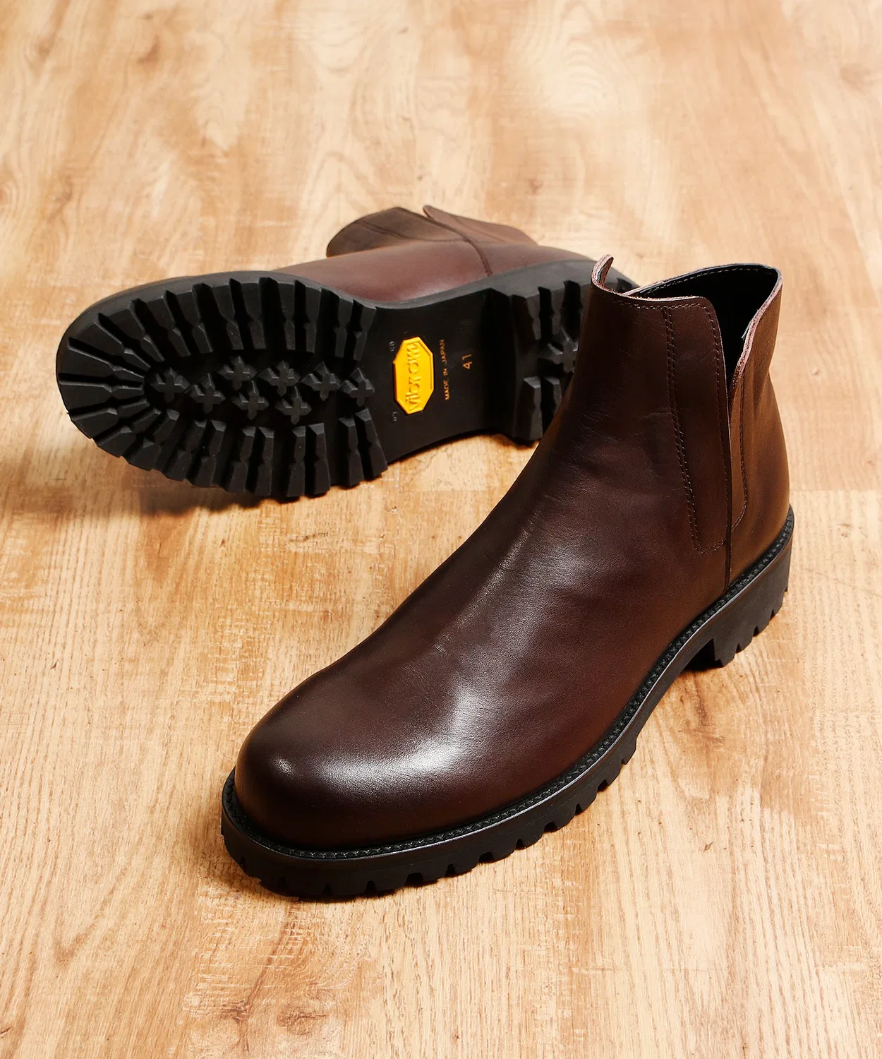 Ботинки водонепроницаемые из кожи PADRONE INNERGORE BOOTS, тёмно-коричневые