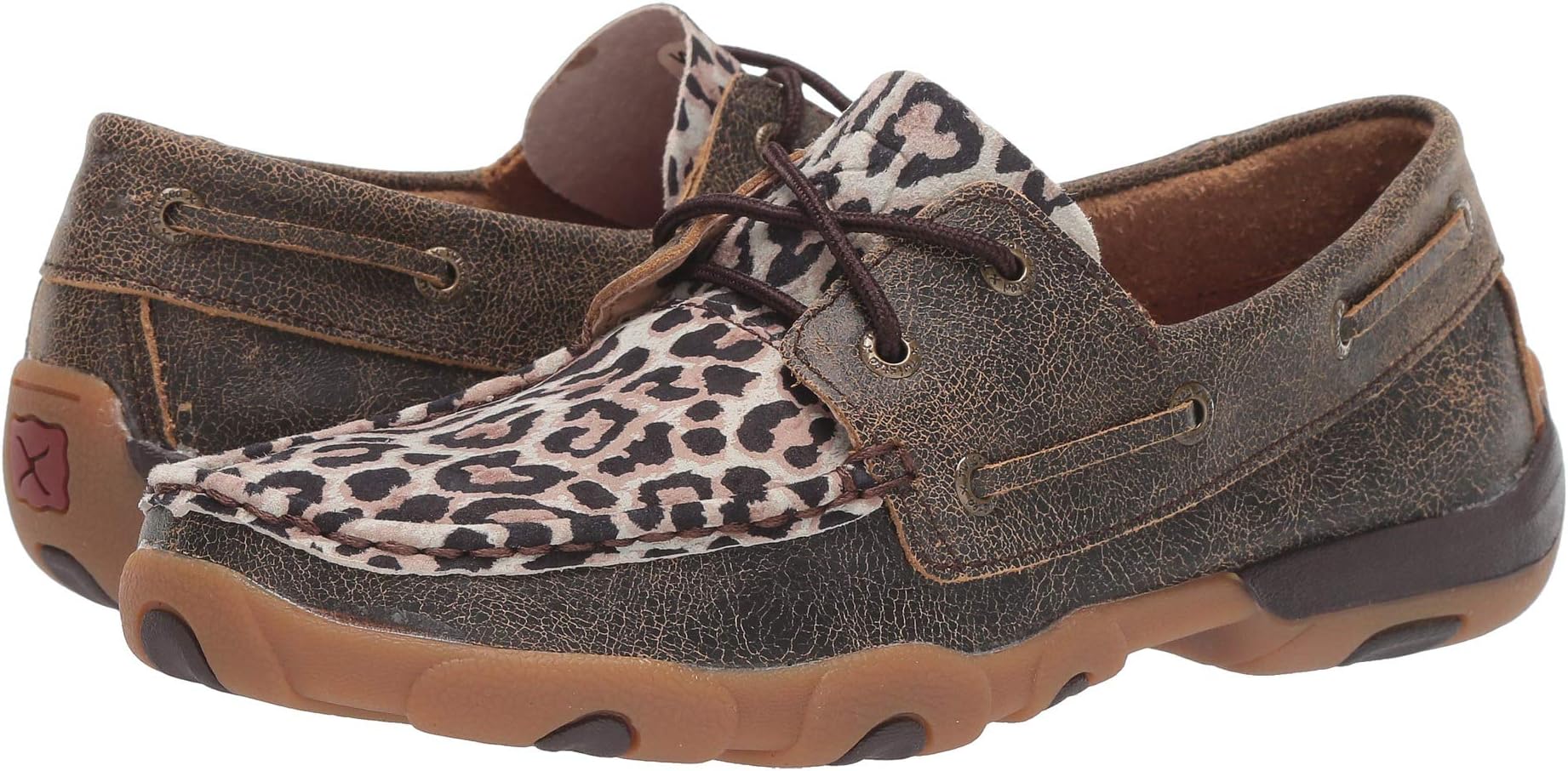 Оксфорды Twisted X WDM0057, цвет Distressed/Leopard