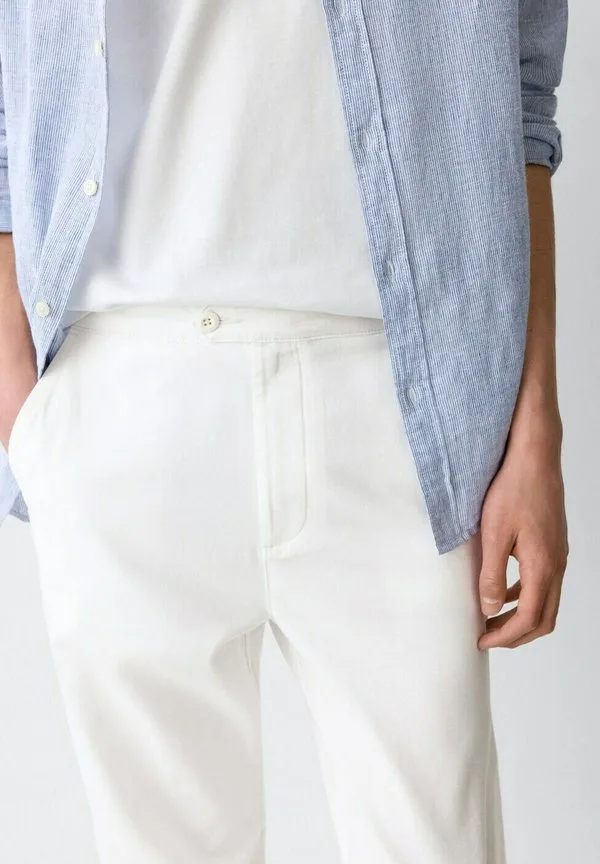Подростковые брюки кремового цвета Mango Kids, Off-White — фото 4