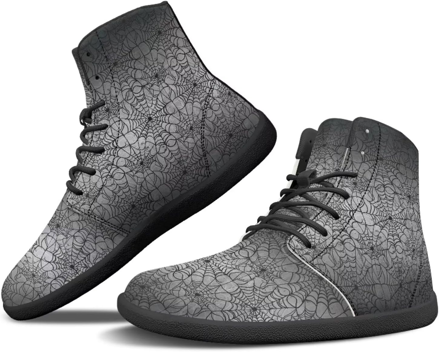 

Кроссовки Binienty Mens с высокой посадкой, широкой колодкой и босоножечной посадкой, паутина, летучие мыши, минималистичные кроссовки с нулевым перепадом, серый