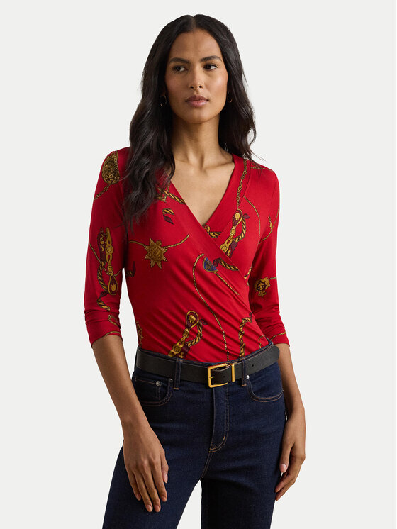 

Облегающая блузка 200957611001 Lauren Ralph Lauren, красный