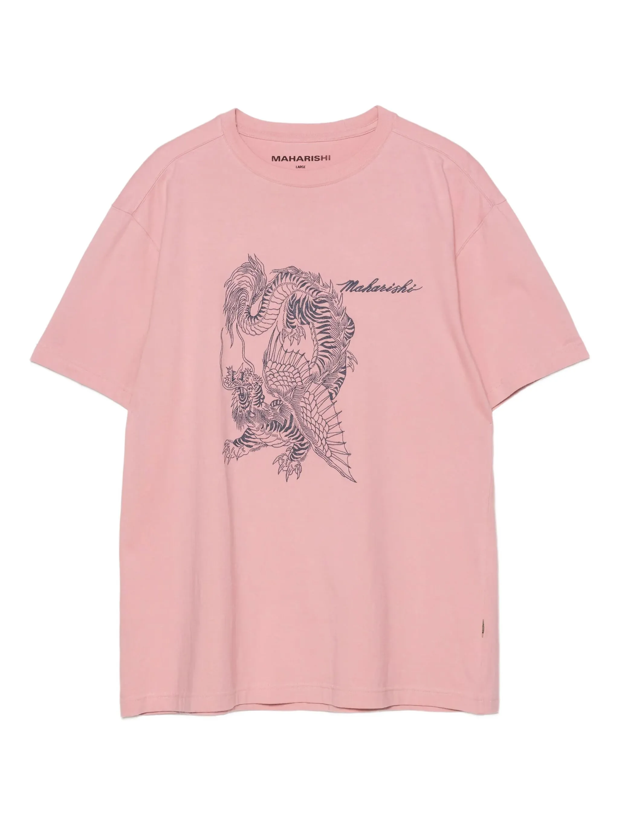 

Футболка с графичным принтом Maharishi, розовый