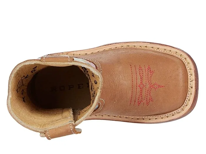 Ботинки ковбойские Cowbaby Prickly Roper Kids, Tan Nubuck Vamp/Cactus Shaft — фото 3