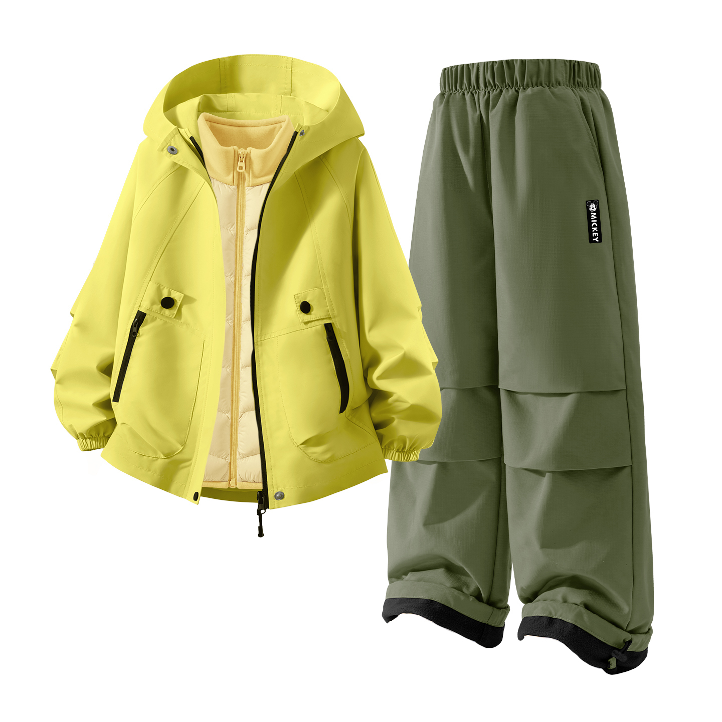 

Детская повседневная спортивная одежда Disney, [Thickened Thermal Three-Piece Set зеленый/DiH Long Hook-and-Loop K зеленый/DiH Square Hook-and-Loop K желтый]