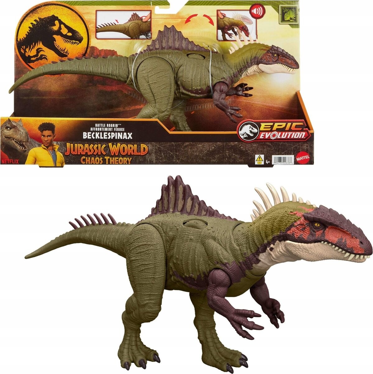 

Фигурка Mattel Jurassic World Brave Roar Beklespinax (HXF52)