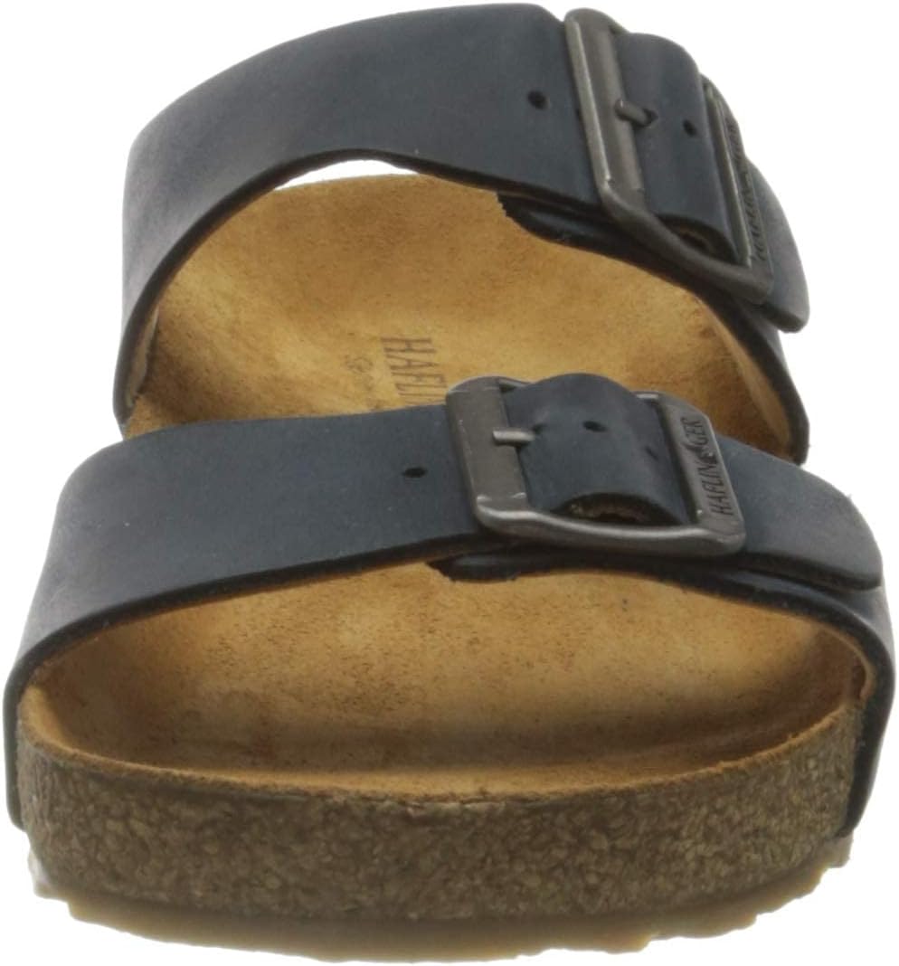HAFLINGER Andrea Elegant кожаные сандалии с резиновой подошвой и корковой латексной стелькой Unisex, синий — фото 2