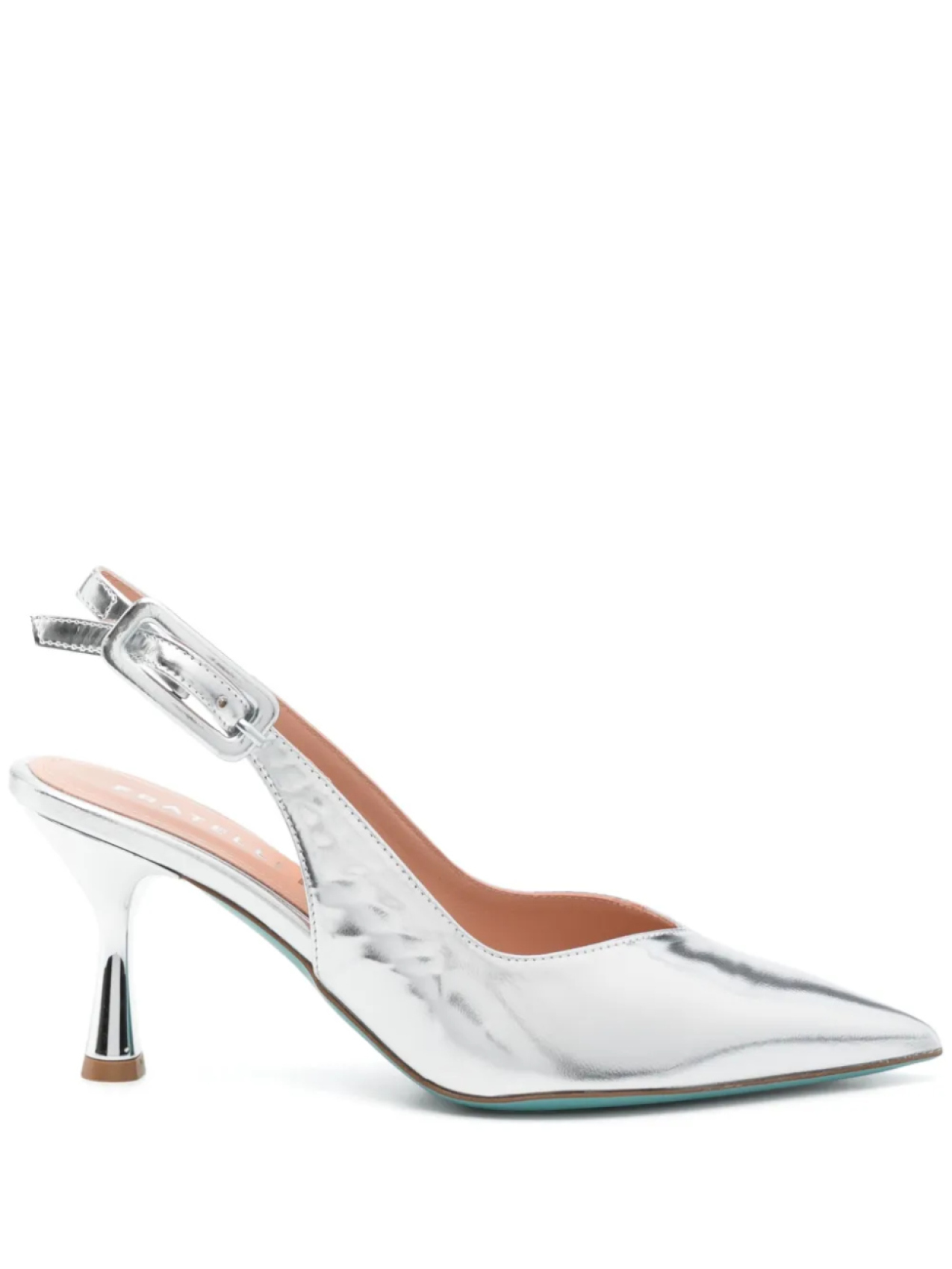 Туфли Annuc Slingback 80 мм Fratelli Russo, серебряный