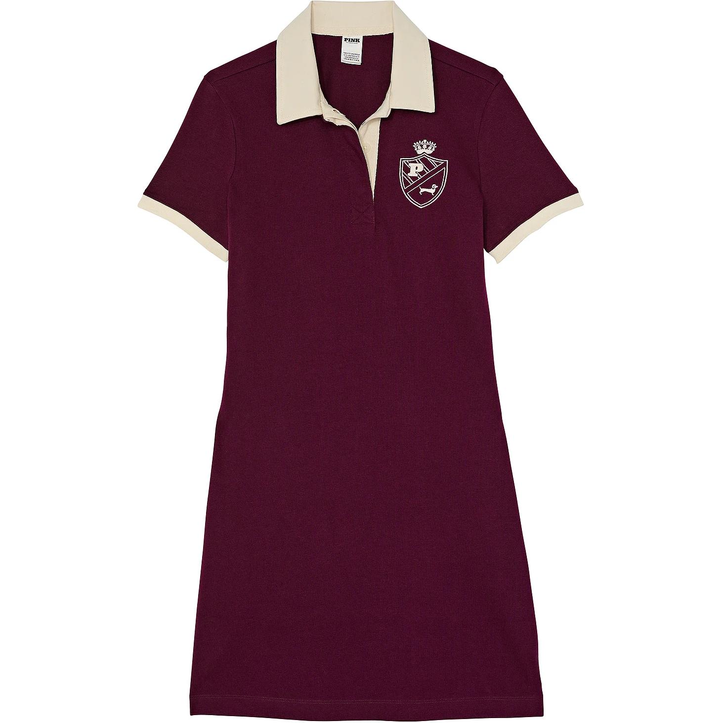 

Victoria's Secret Розовое регби поло платье/Wild Rose короткий рукав платье женское Wild Rose