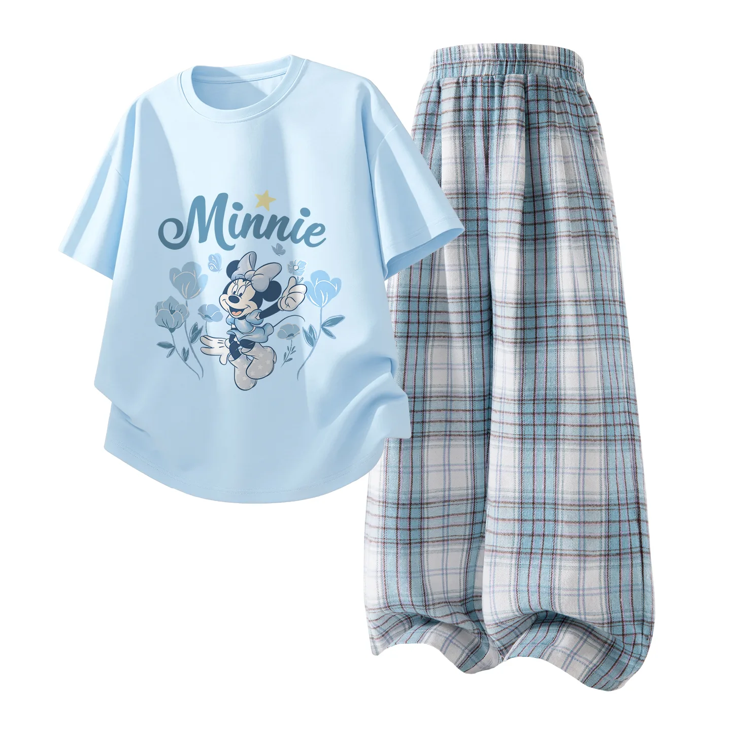 Детский спортивный комплект Casual Sportswear из 2 предметов Disney, Di Garden Sky Blue+Solid Color White Cloud Blue