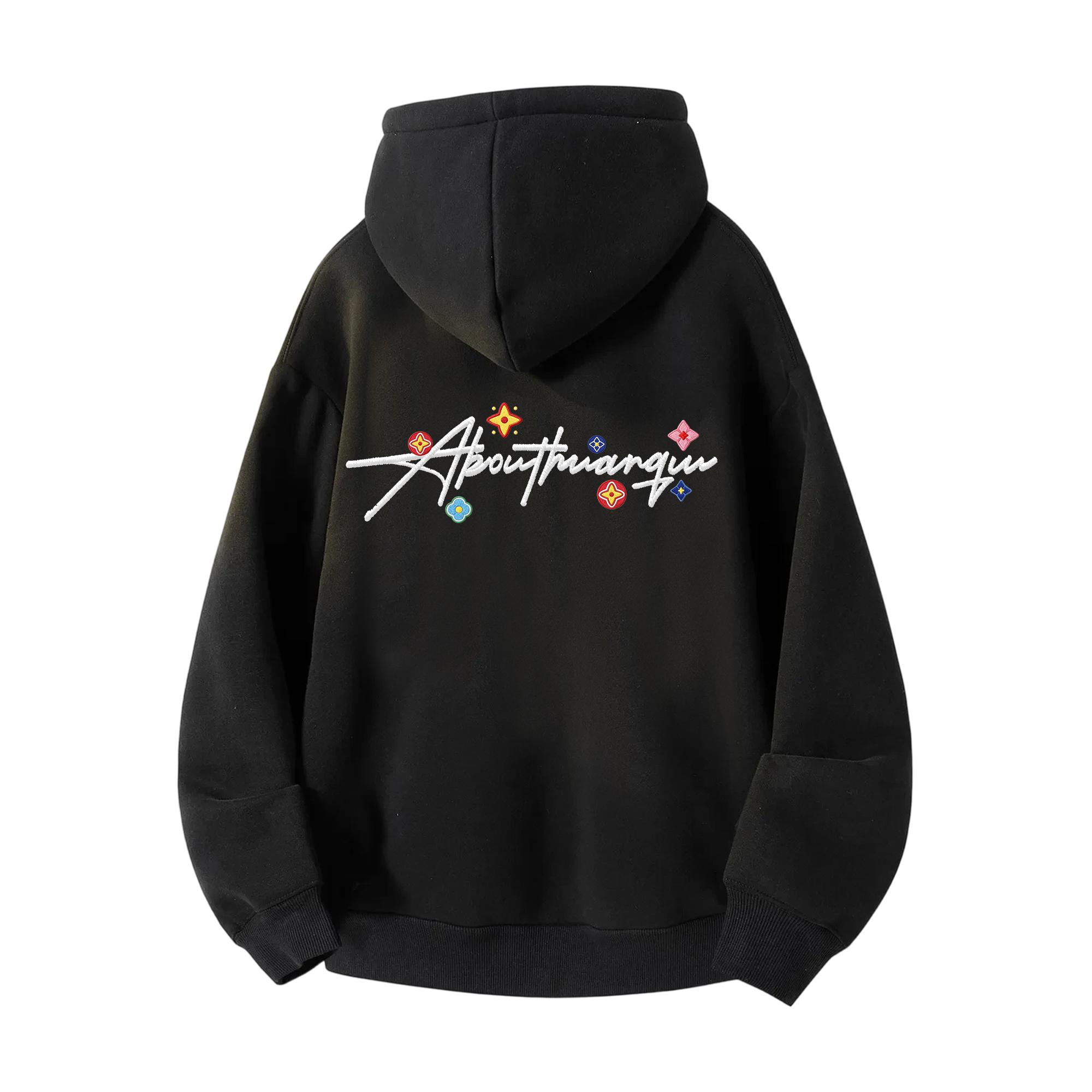 

Толстовка Unisex Hooded Thickened Heavyweight HUANQIU, черный-drawstring (fleece-lined)