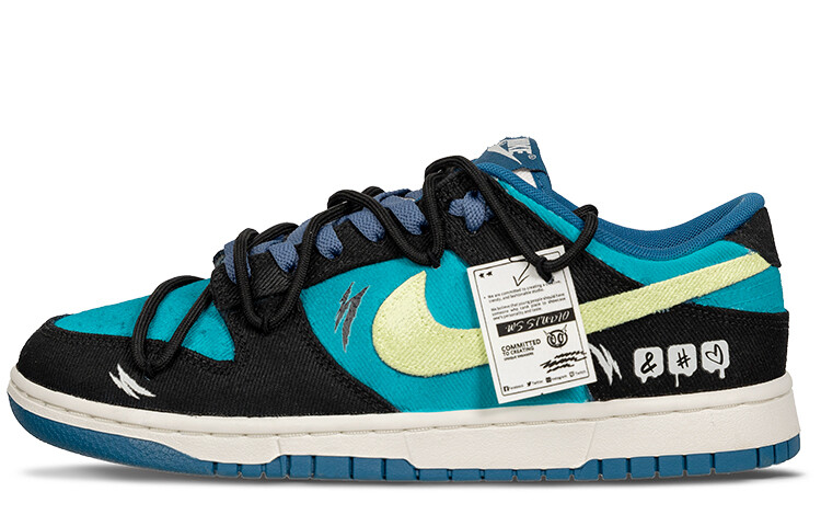 

Кроссовки Nike Dunk Skateboard Shoes Men Low-Top Black Blue