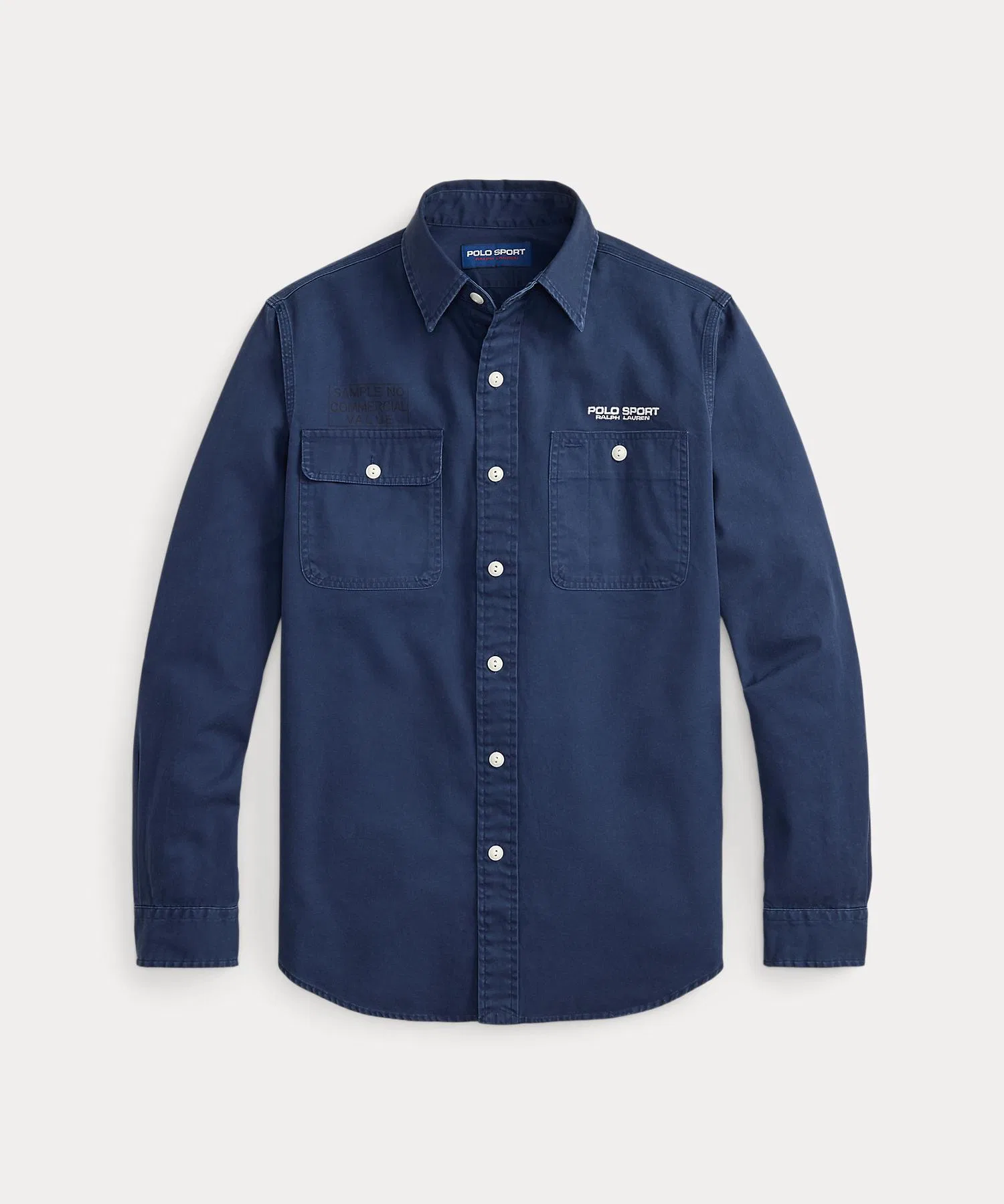 Мужская хлопковая рубашка Polo Sport POLO RALPH LAUREN тёмно-синяя — фото 2