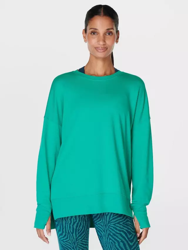 

Толстовка Sweaty Betty After Class Organic Cotton Blend Longline, цвет gem/green