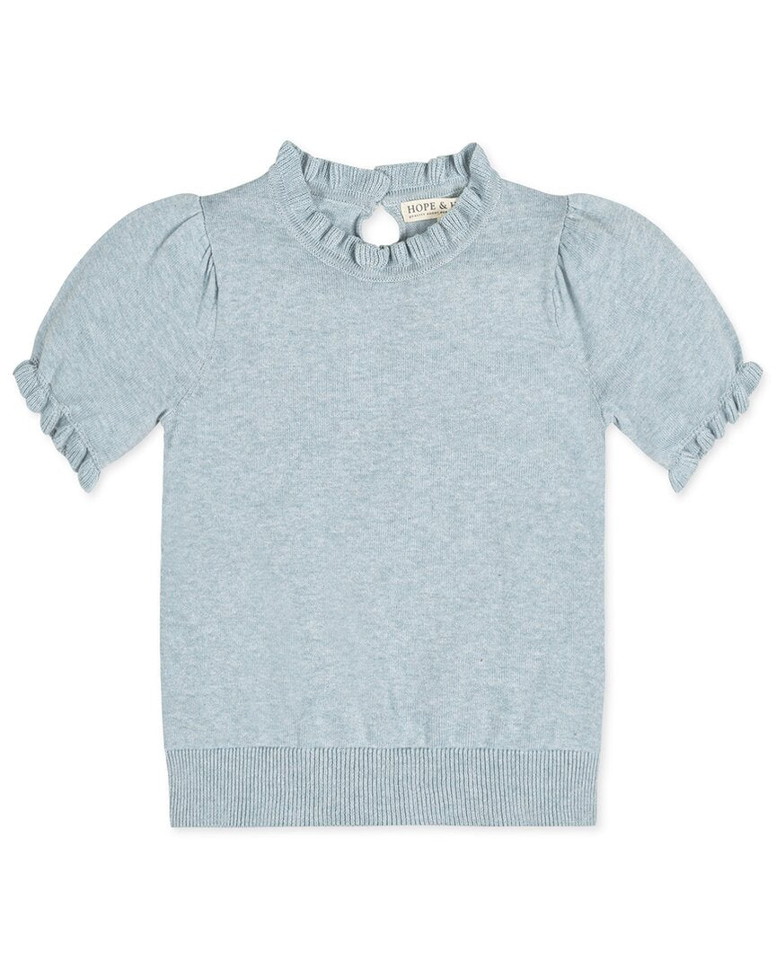 

Свитер Hope & Henry с рукавами-фонариками и оборками Hope & Henry, синий