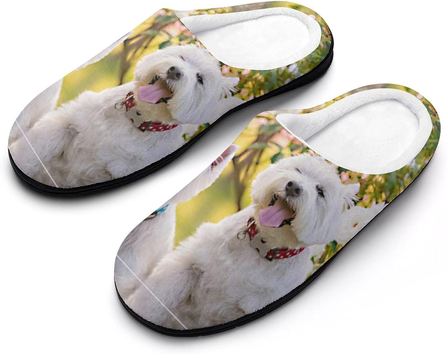 

Мужские хлопковые тапочки Westie с цветочным принтом и мягким поролоном с эффектом памяти для дома и улицы Forsjhsa, 13-14（46-47） Style