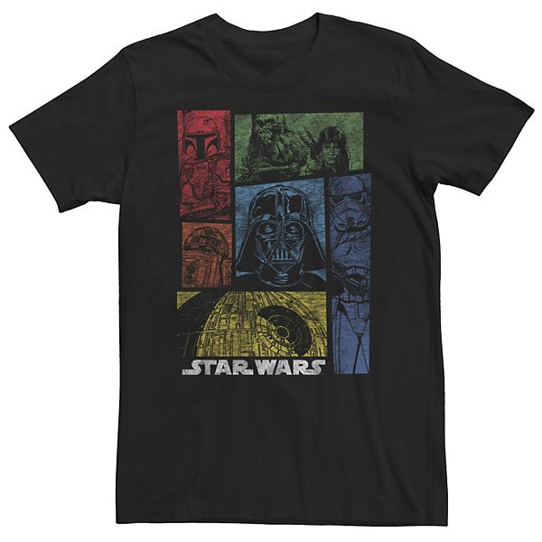 

Футболка Big & Tall Star Wars Colorful Panels Stamps Licensed Character