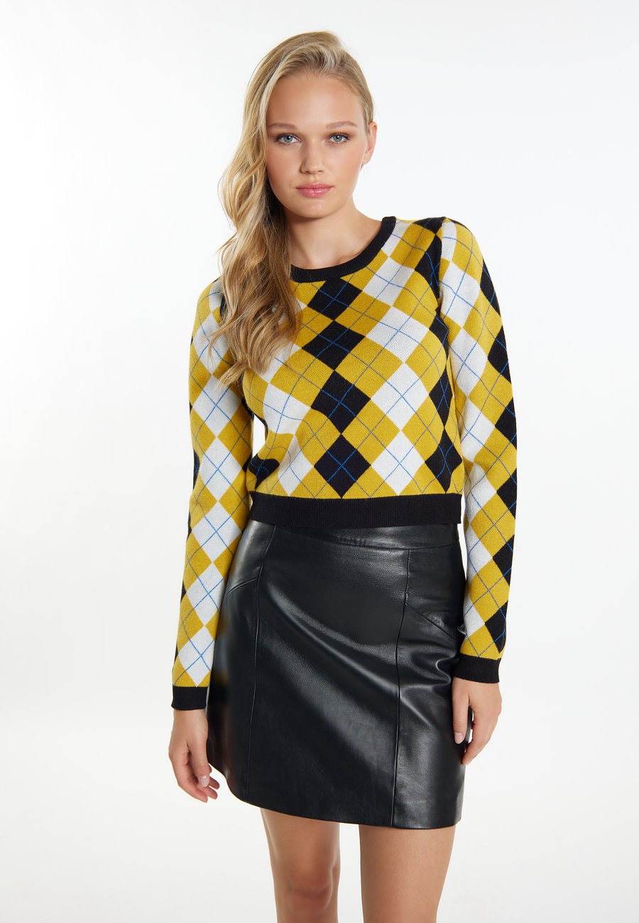 

Джемпер myMo ROCKS Jumper, Schwarz Weiss Mehrfarbig/Black