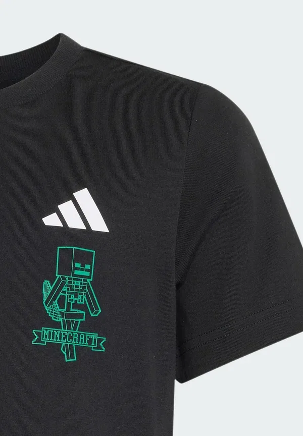 Футболка Adidas Performance J Minecraft Tee Print, черный — фото 3
