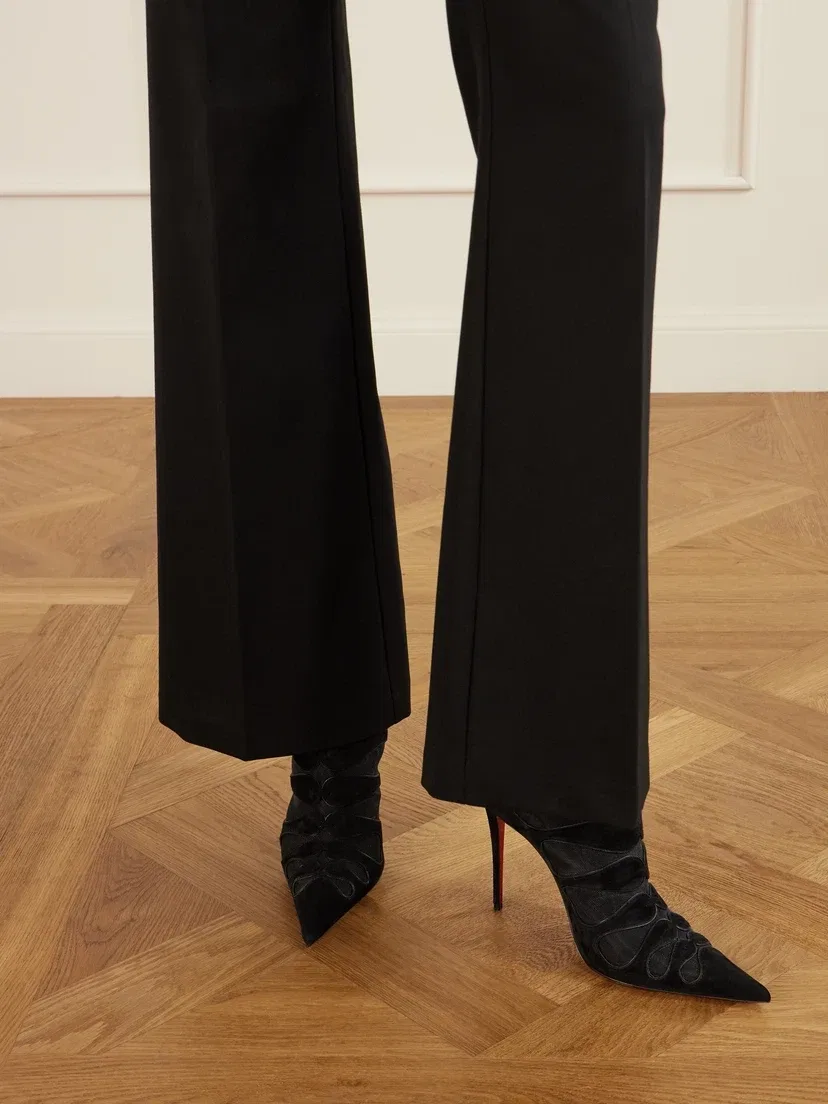 Circus Max 100 сетчатые и замшевые ботильоны Christian Louboutin, черный — фото 2