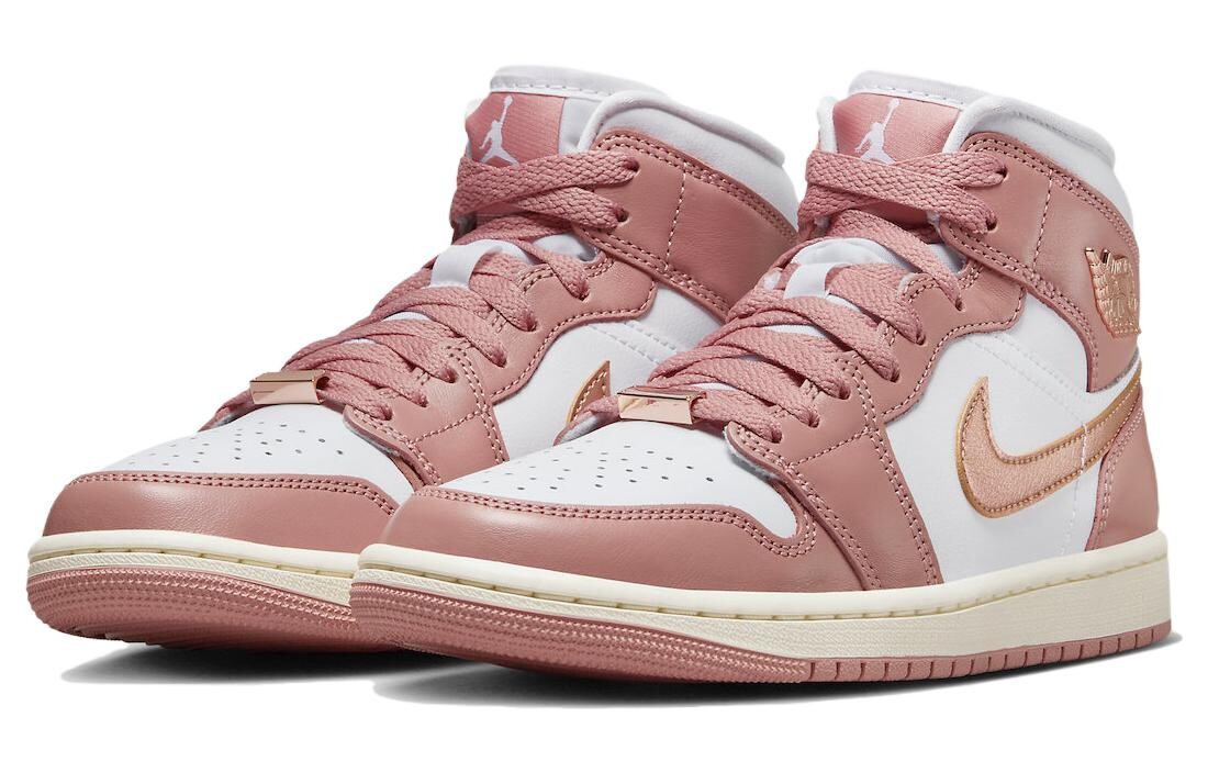 Кроссовки Jordan Air Jordan 1 Basketball Women, розовый/белый — фото 3