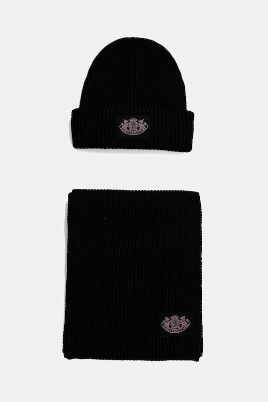 

Шапка и шарф с шерстью Juicy Couture, черный