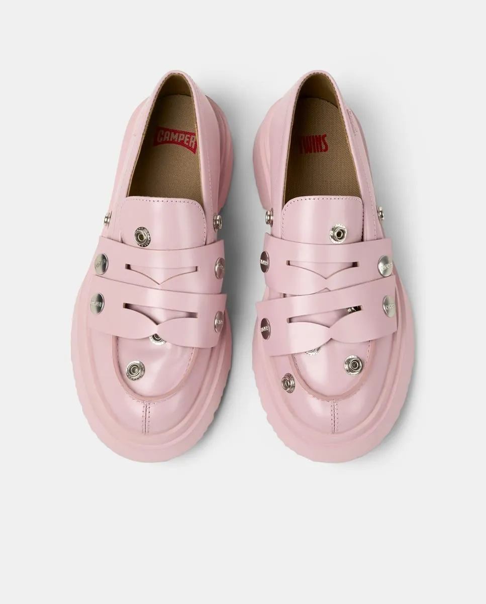 Женские мокасины Walden Twins из кожи Camper, розовый — фото 2