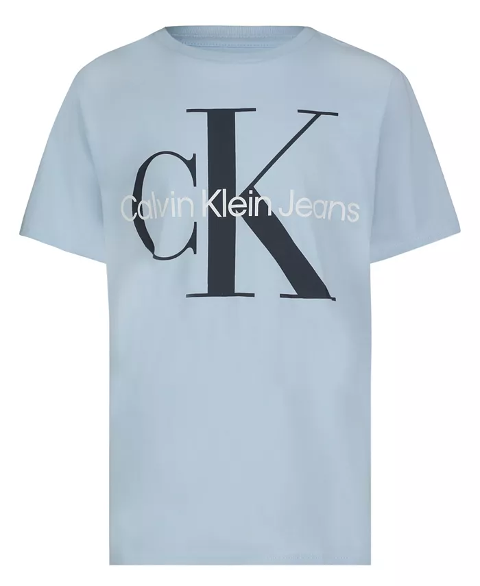 

Футболка с коротким рукавом Big Boys Core Monologo Calvin Klein, синий