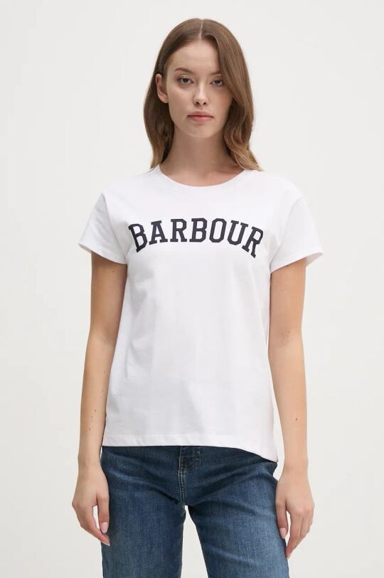 

Хлопковая футболка Barbour, белый