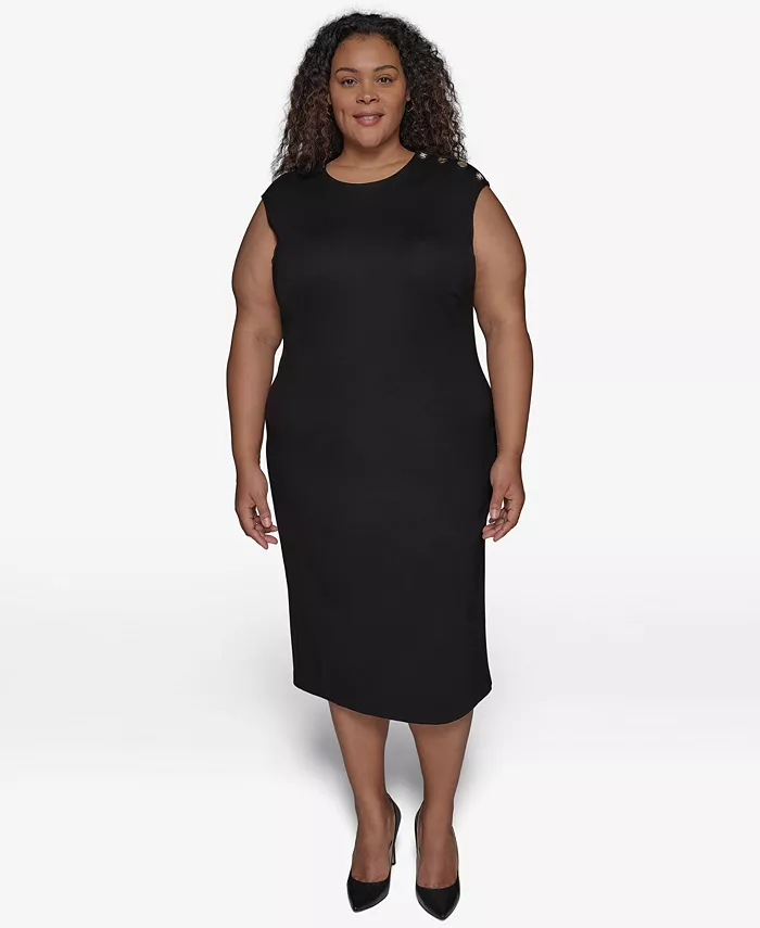 

Платье-футляр без рукавов больших размеров KARL LAGERFELD PARIS, черный