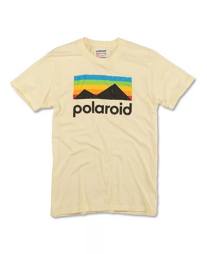 

Мужская и женская желтая футболка Polaroid Brass Tacks American Needle, желтый