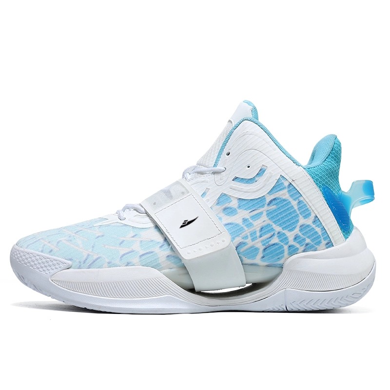 

Kuding Амортизирующие износостойкие баскетбольные кроссовки Unisex High-Top - White Blue Wave, цвет White Blue Wave