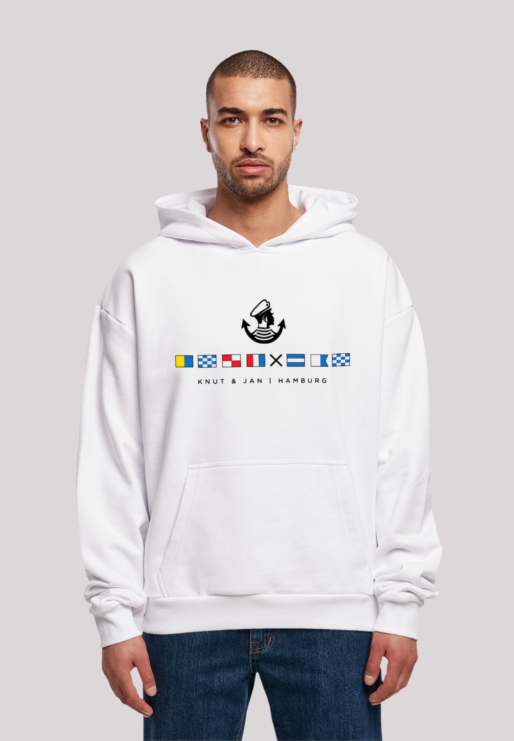 

Толстовка ULTRA HEAVY SEGLERFAHNEN KNUT & JAN HAMBURG - Hoodie F4NT4STIC, белый