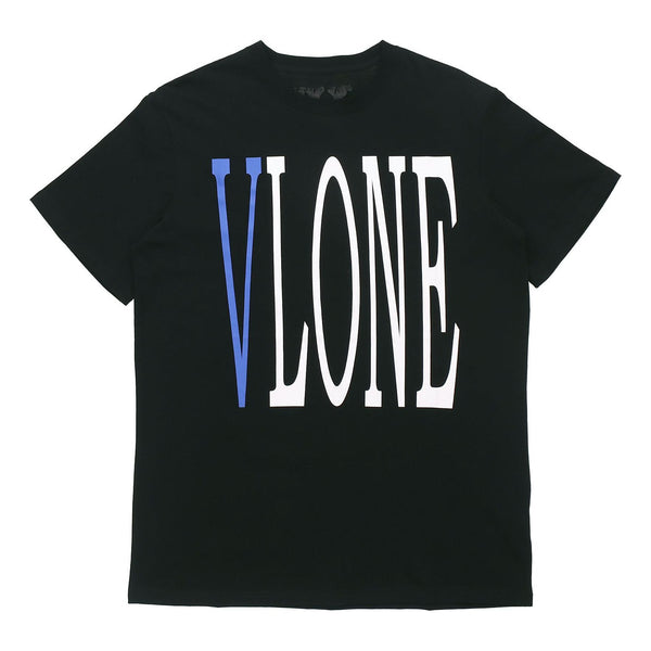

Футболка large logo round neck short sleeve t-shirt 'black blue' Vlone, черный