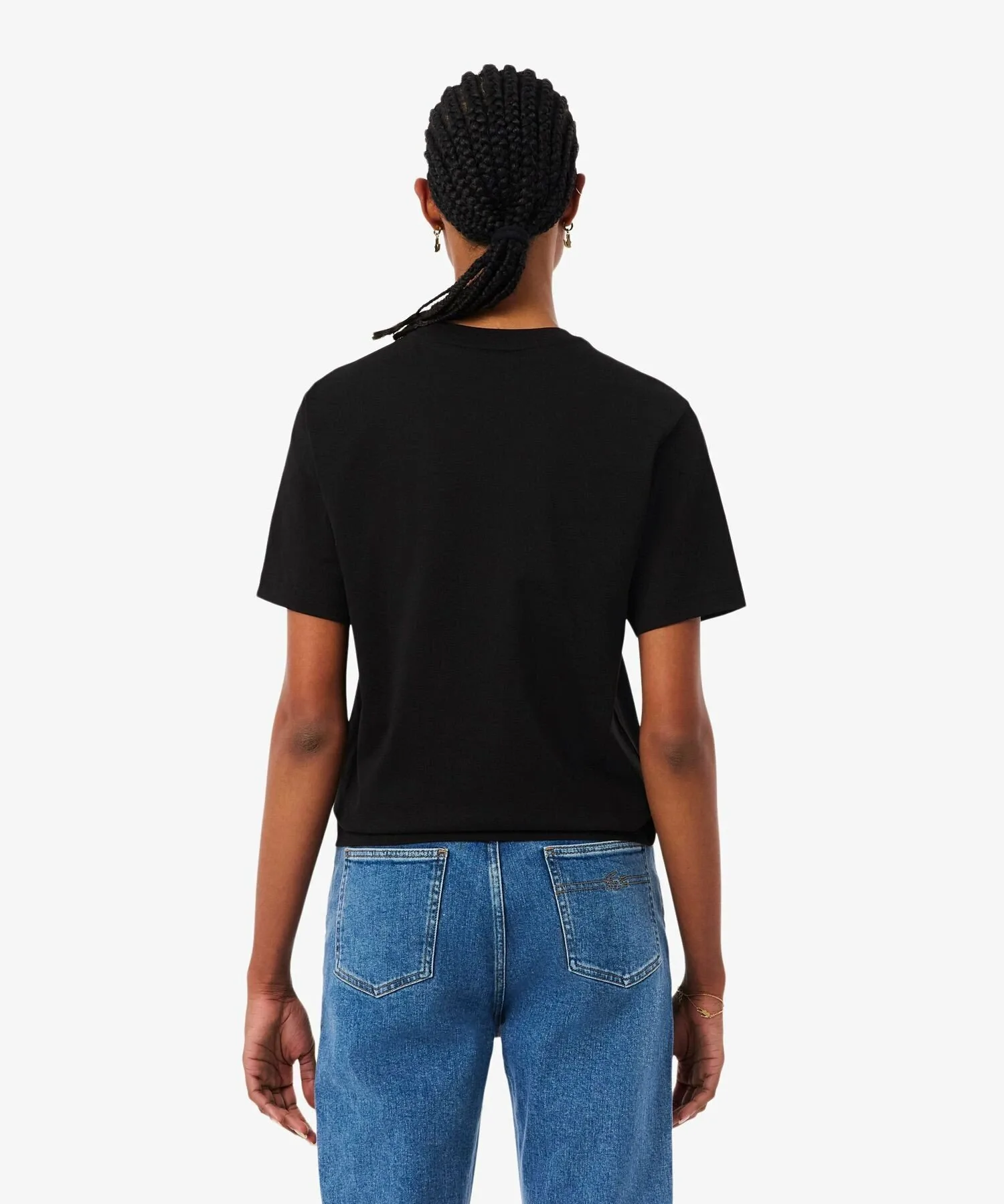 Футболка LACOSTE, Black, с коротким рукавом, из хлопка пима — фото 2