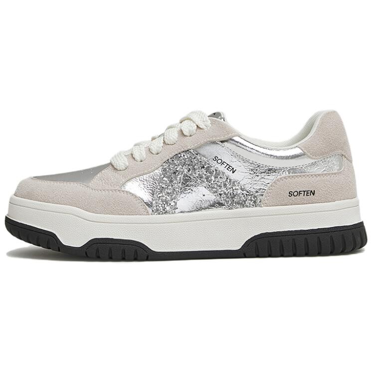 

Кеды, скейтборд обувь женская низкая Basto, цвет Silver/Beige Gray