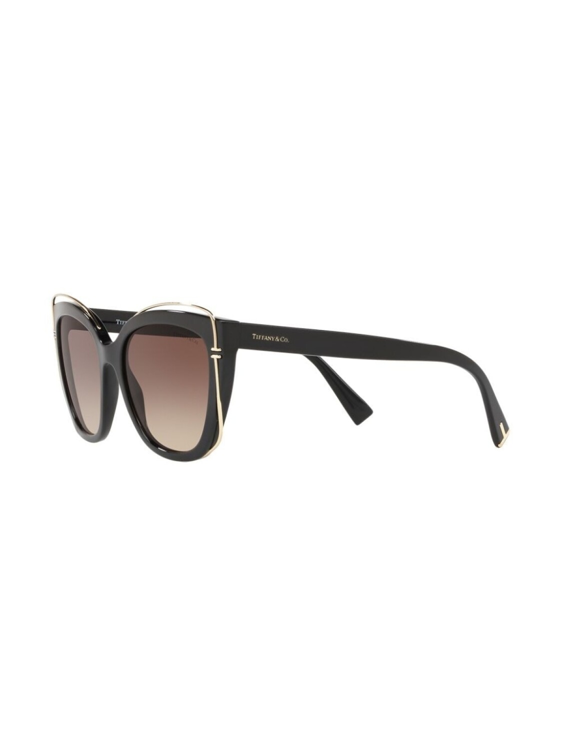Tiffany & Co Eyewear солнцезащитные очки в квадратной оправе с затемненными линзами, черный — фото 3