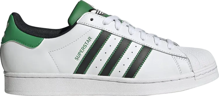 

Кроссовки Superstar 'White Black Green', белый, Черный, Кроссовки Superstar 'White Black Green', белый