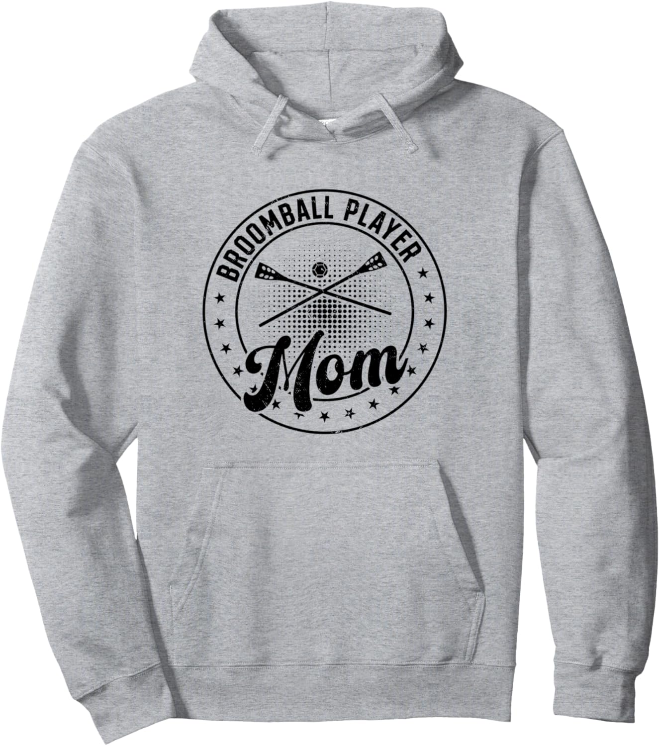 

Худи для мамы игрока в метлобол Broomball Mama, серый