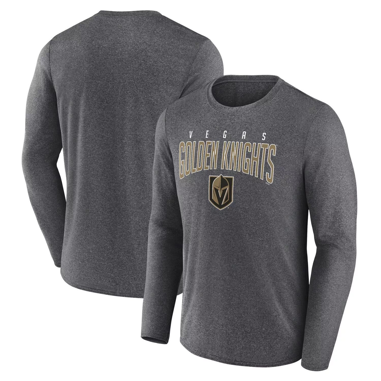 

Мужская футболка с длинными рукавами и фирменным логотипом Heather Charcoal Vegas Golden Knights Special Edition 2.0 Fanatics