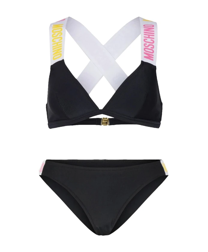 

Черный купальник-бикини из двух частей Moschino, черный